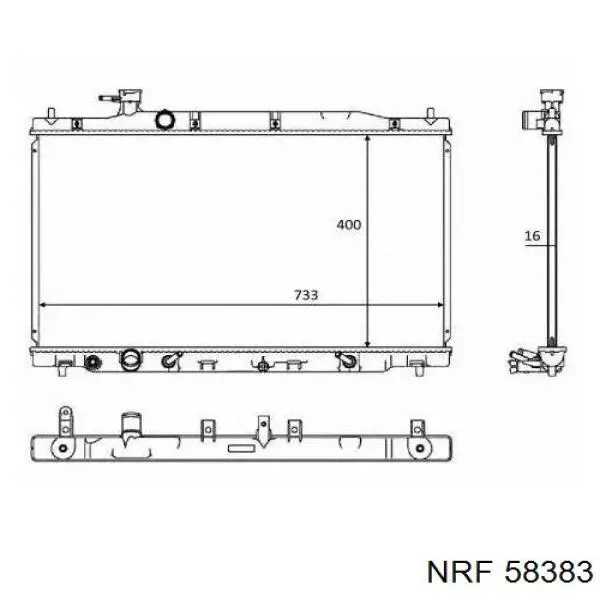 Comprar 58383 NRF Radiador de auto
