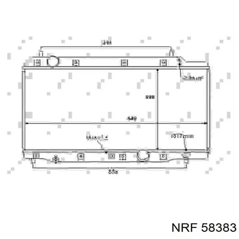 ADH29879 Blue Print radiador refrigeración del motor