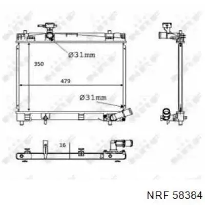 58384 NRF Refrigeración del motor