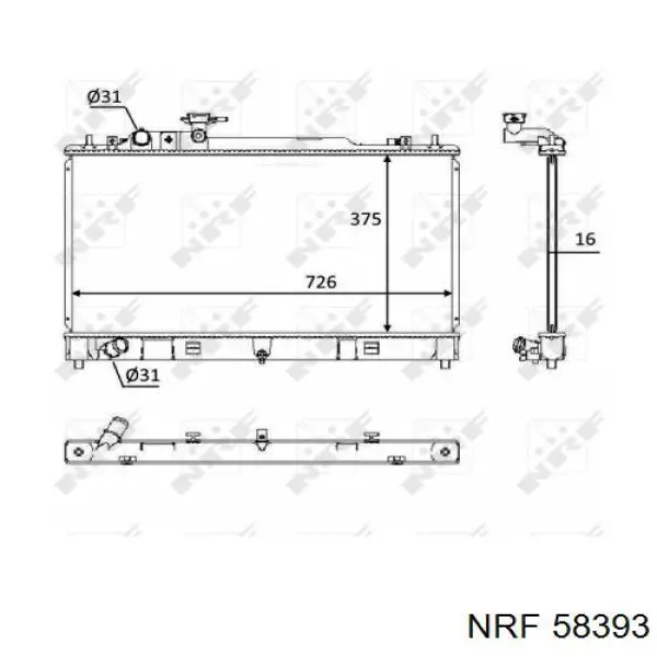 Comprar 58393 NRF Radiador de auto