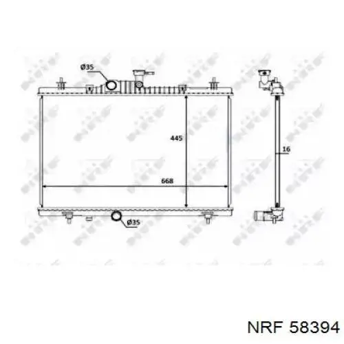 Comprar 58394 NRF Radiador de auto
