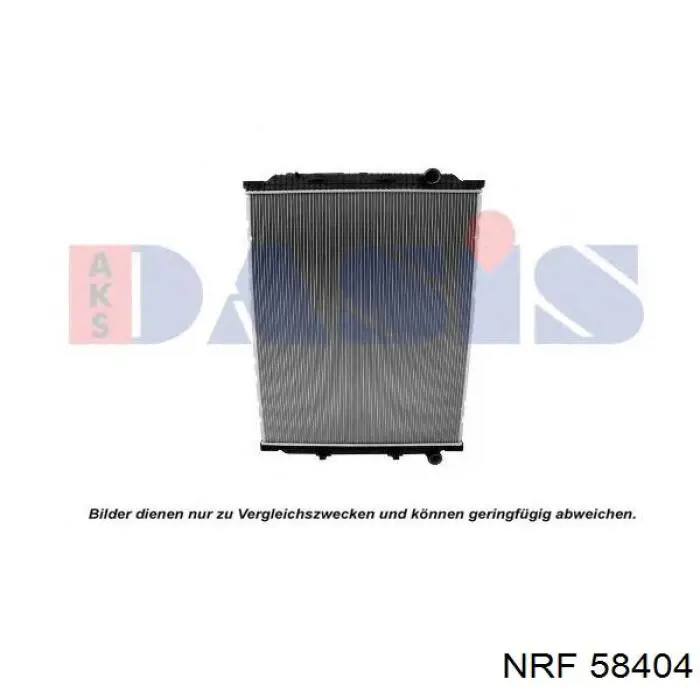Água radiador NRF 58404 precio, desde 374,40 EUR