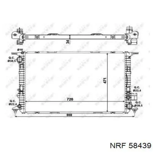 Radiador de água NRF 58439