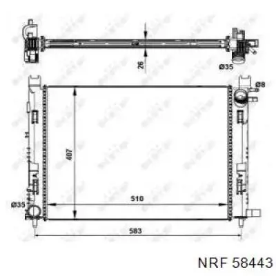Radiador de água NRF 58443