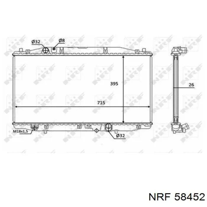 Comprar 58452 NRF Radiador de auto