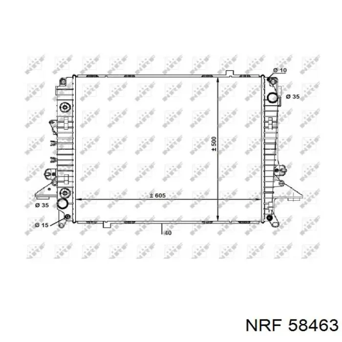 Comprar 58463 NRF Radiador de auto