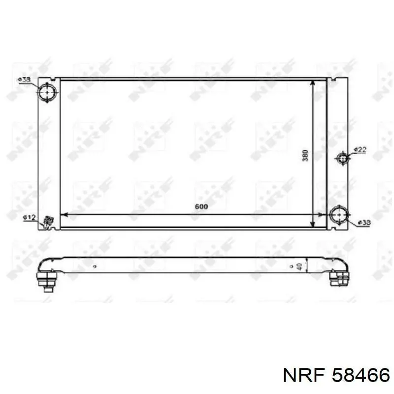 Radiador de água NRF 58466