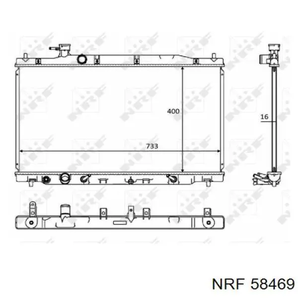 Comprar 58469 NRF Radiador de auto