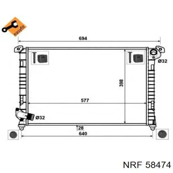 Comprar 58474 NRF Radiador de auto