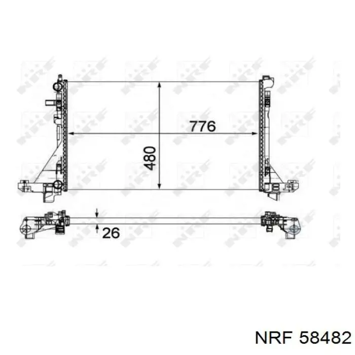58482 NRF radiador