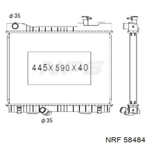 Água radiador NRF 58484 precio, desde 165,86 EUR