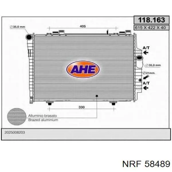 Radiador 58489 NRF