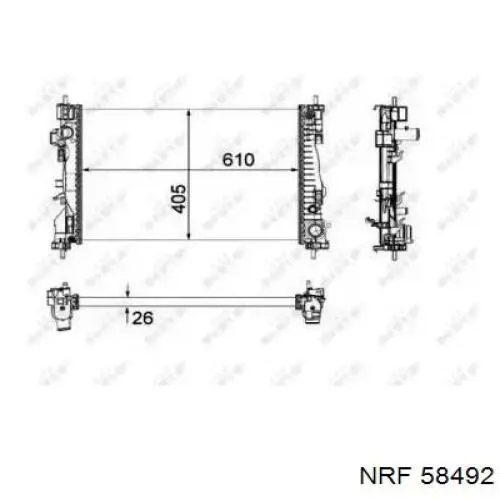 Comprar 58492 NRF Radiador de auto
