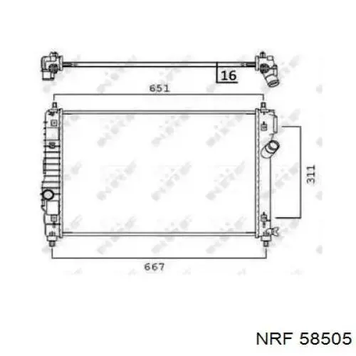 Radiador 58505 NRF