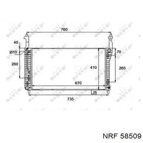 58509 NRF radiador