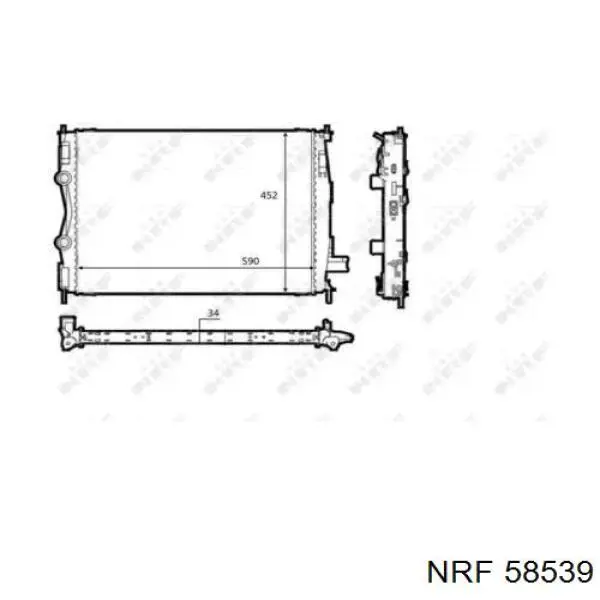 Radiador de água NRF 58539