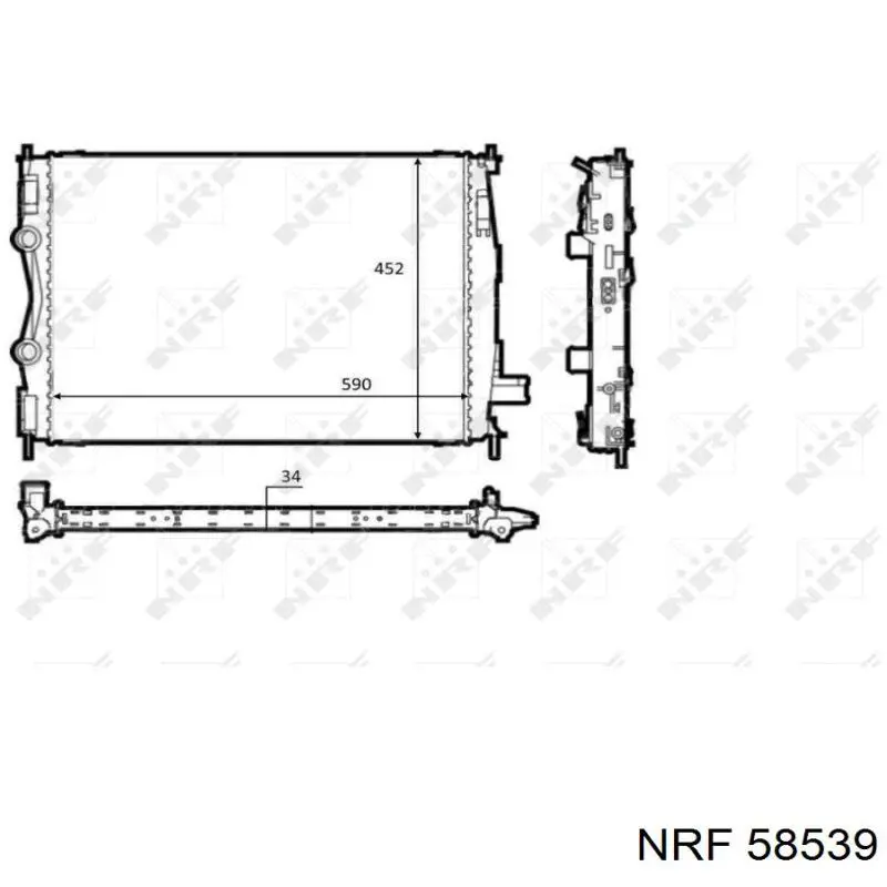 21400BB40A Nissan radiador refrigeración del motor