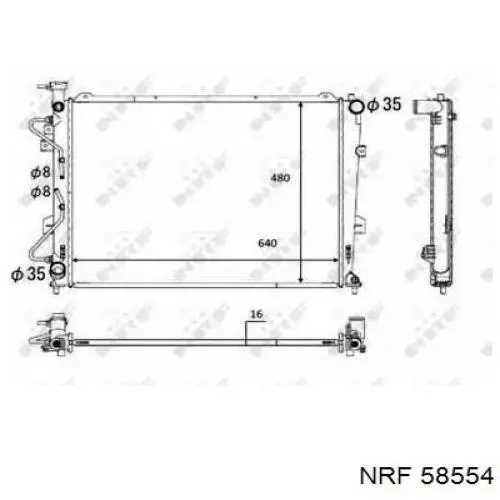 Comprar 58554 NRF Radiador de auto