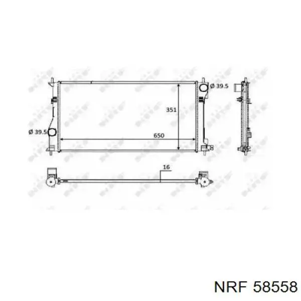 58558 NRF radiador
