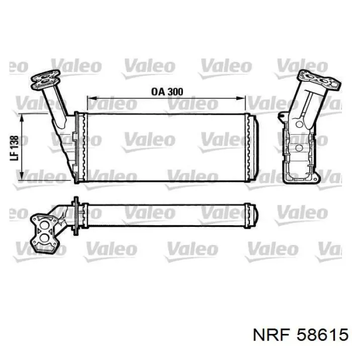 58615 NRF Radiador interior