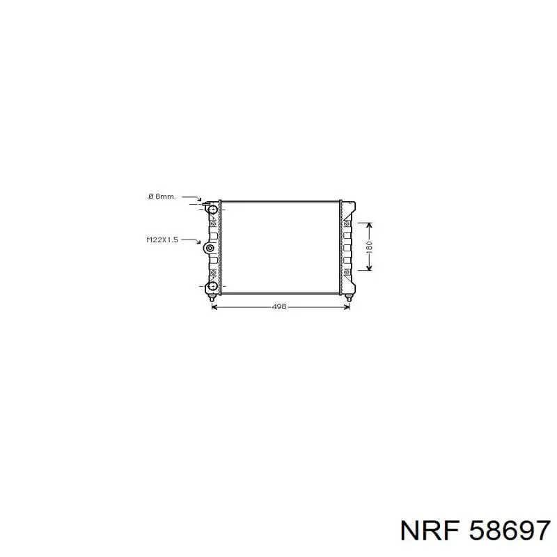 Comprar 58697 NRF Radiador de auto