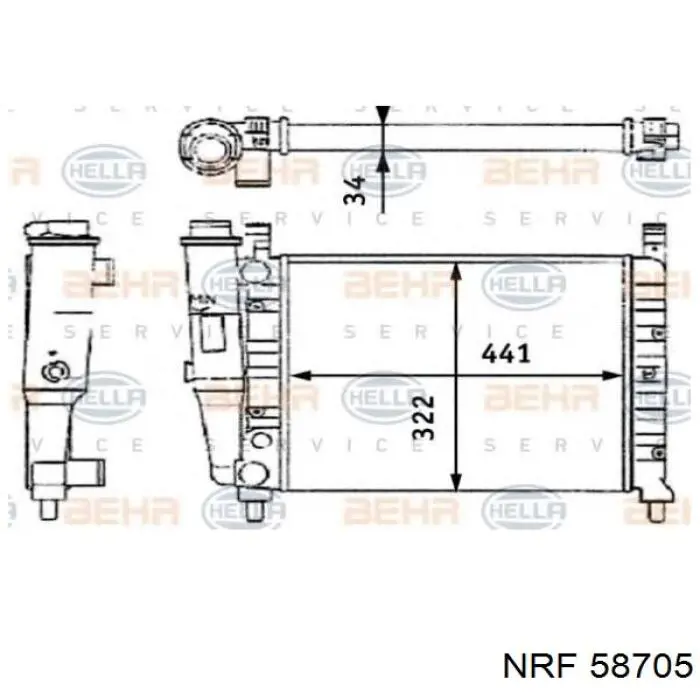 Comprar 58705 NRF Radiador de auto