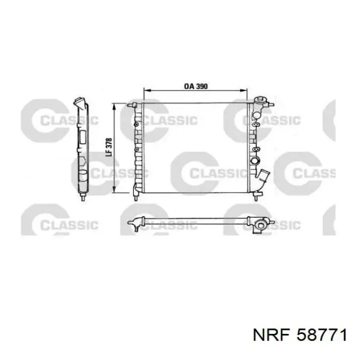 Radiador de água NRF 58771