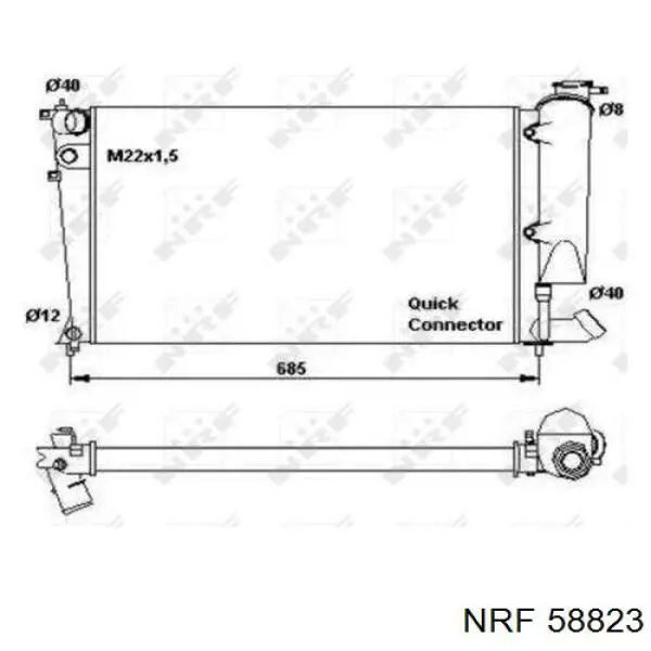 Comprar 58823 NRF Radiador de auto