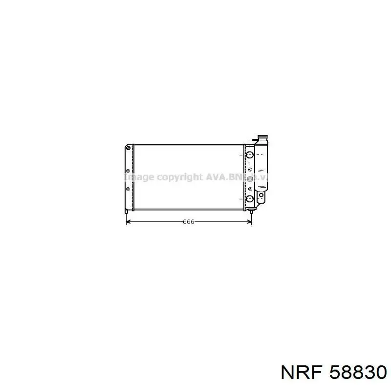 58830 NRF radiador refrigeración del motor