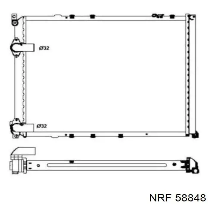 58848 NRF radiador