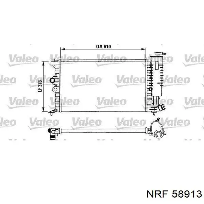 58913 NRF radiador refrigeración del motor