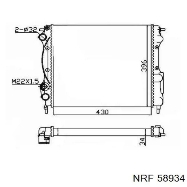 58934 NRF radiador
