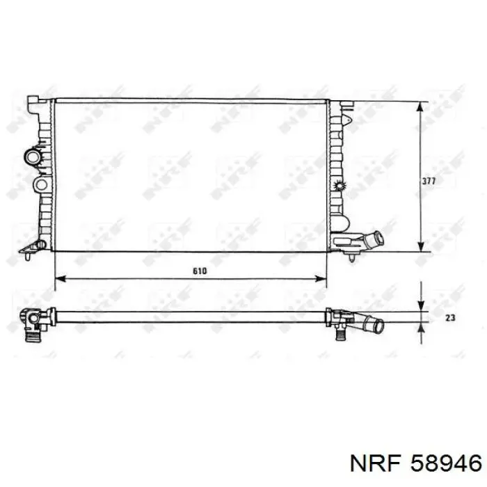 58946 NRF radiador refrigeración del motor