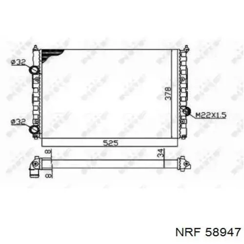 58947 NRF Refrigeración del motor