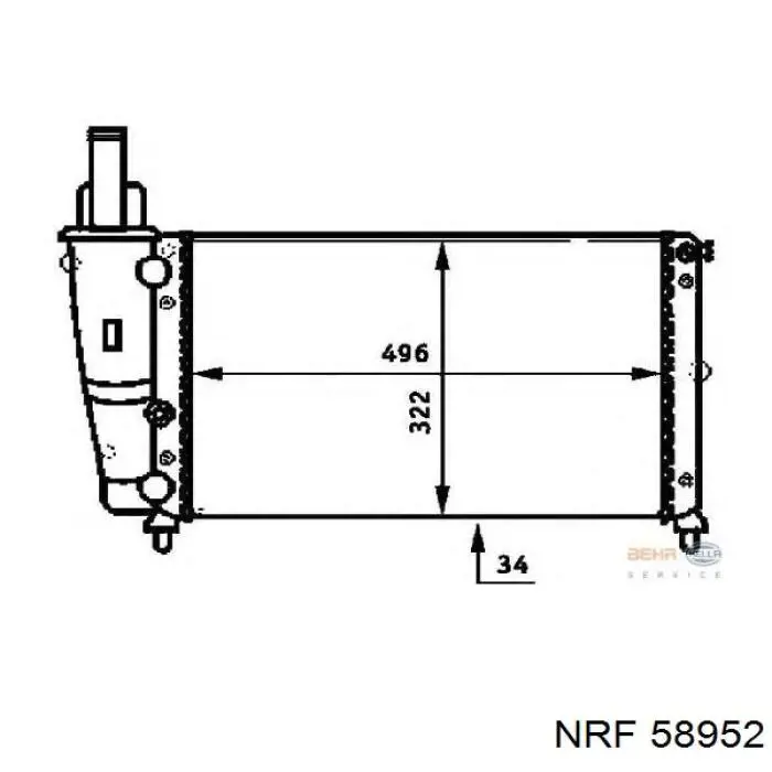 58952 NRF Refrigeración del motor