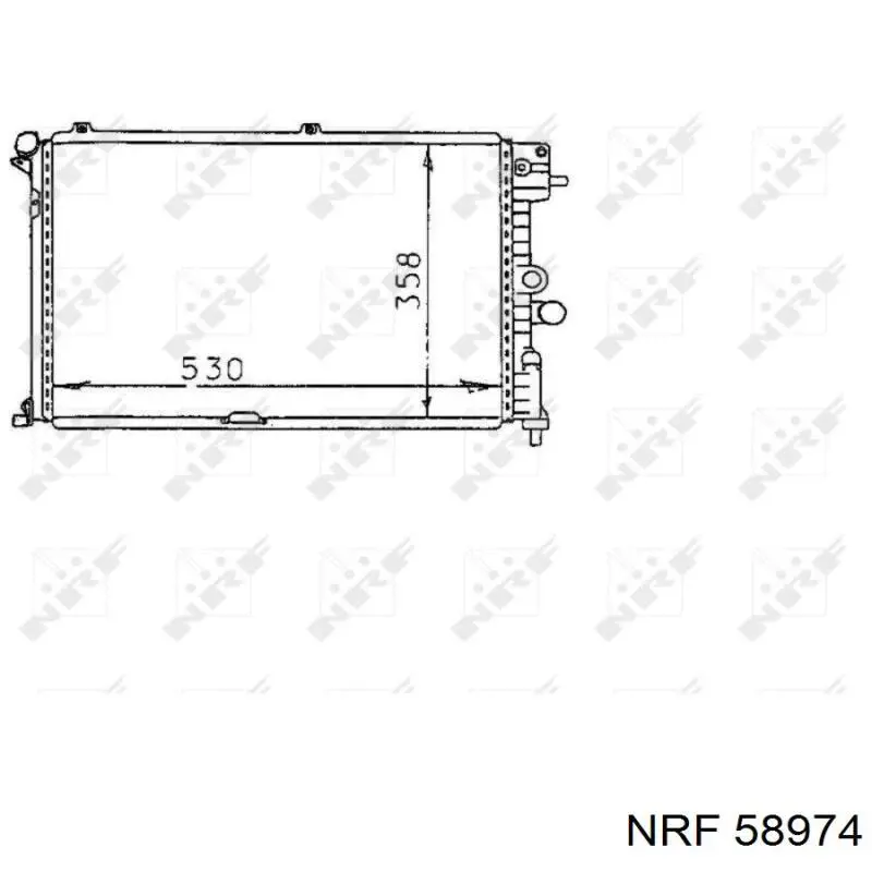 58974 NRF radiador refrigeración del motor