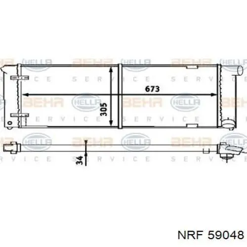 FP 74 A419 FPS radiador refrigeración del motor