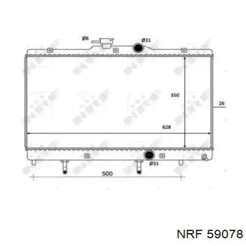 164000D040 Market (OEM) radiador refrigeración del motor