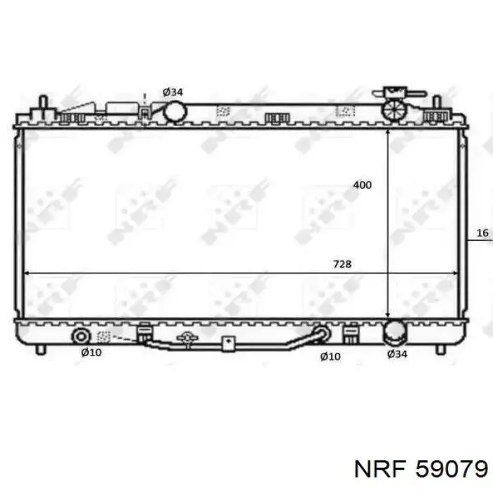 59079 NRF radiador refrigeración del motor