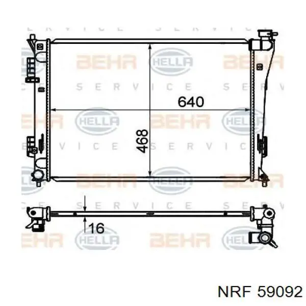 59092 NRF radiador