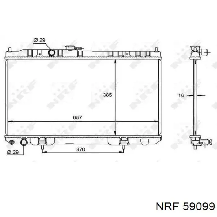 59099 NRF radiador