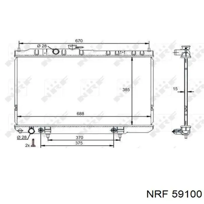 59100 NRF radiador