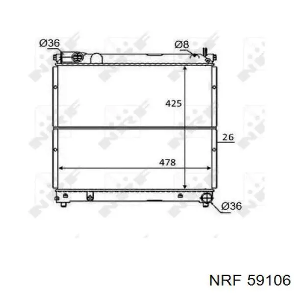 Radiador de água NRF 59106