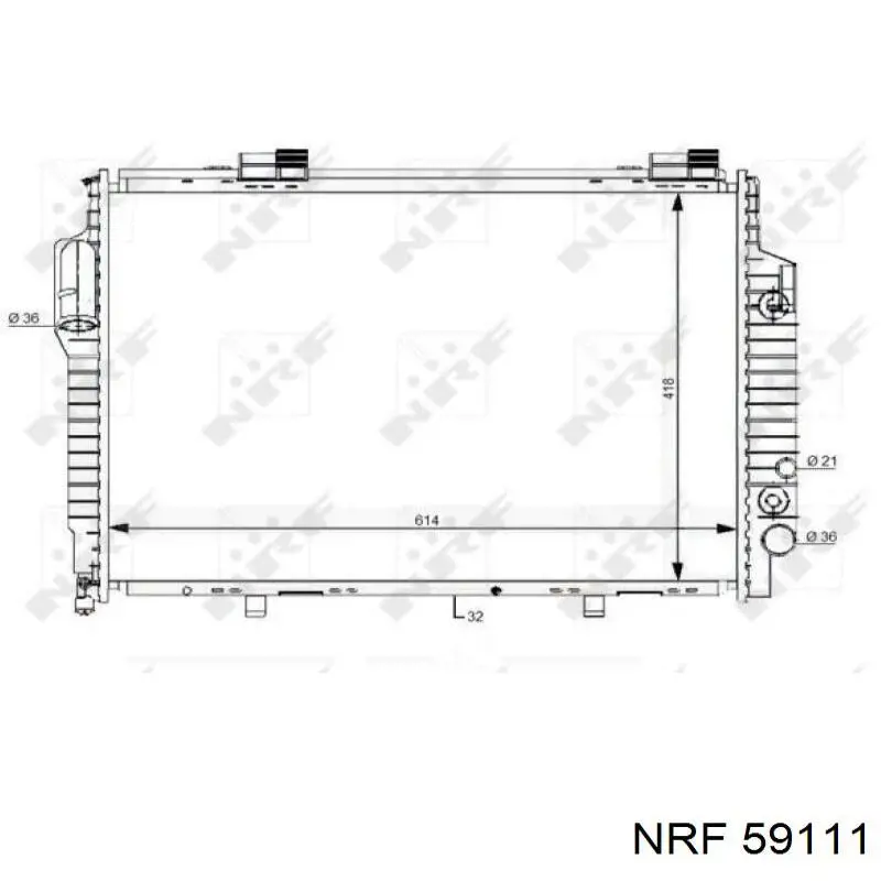 59111 NRF radiador
