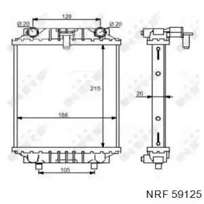 Radiador adicional de refrigeración del motor NRF 59125 precio, desde 148,81 EUR