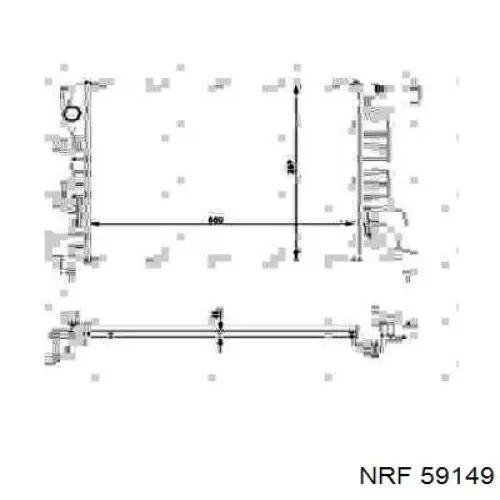 59149 NRF radiador refrigeración del motor