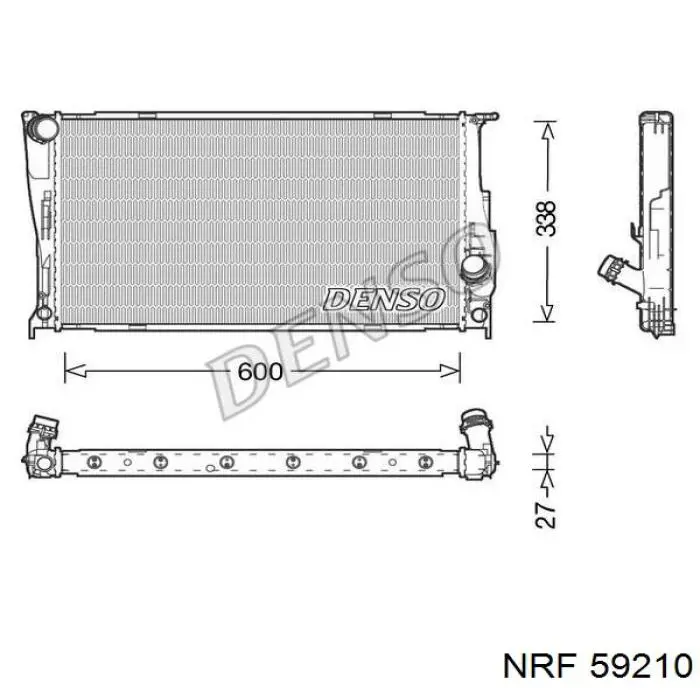 D7B044TT Thermotec radiador refrigeración del motor