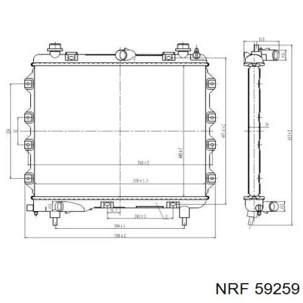 K05073578AC Fiat/Alfa/Lancia radiador refrigeración del motor