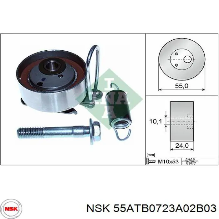 Tensor de la correa de distribución NSK 55ATB0723A02B03 precio, desde 53,63 EUR