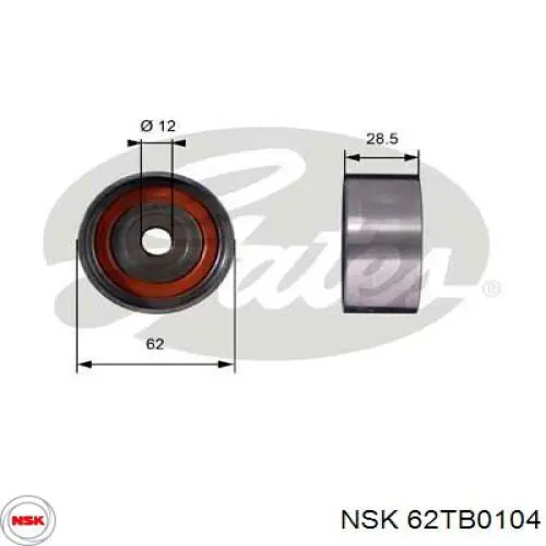 Polea correa distribución NSK 62TB0104 precio, desde 13,99 EUR